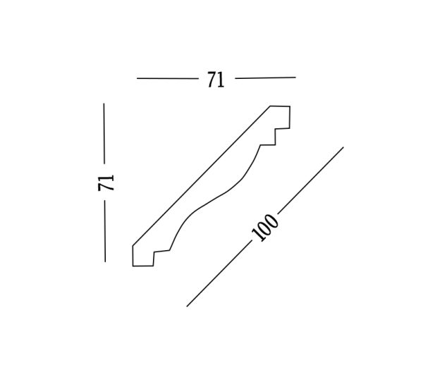 Phào Chỉ Trần Trắng Trơn M003-W - Ảnh 3