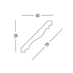 Phào Chỉ Trần Trắng Trơn M005-W