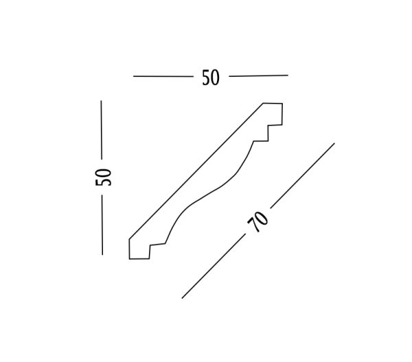 Phào Chỉ Trần Trắng Trơn M005-W - Ảnh 3