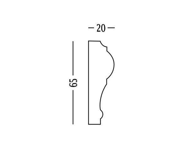 Phào Chỉ Lưng Tường Trắng Trơn M012-W - Ảnh 3