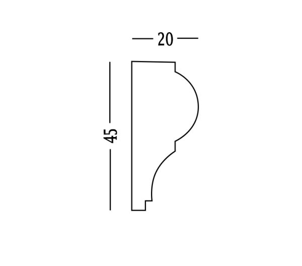 Phào Chỉ Lưng Tường Trắng Trơn M013-W - Ảnh 3