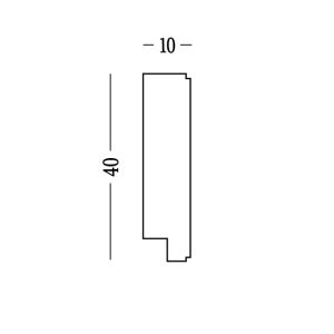 Phào Chỉ Chân Tường Trắng Trơn M019-W