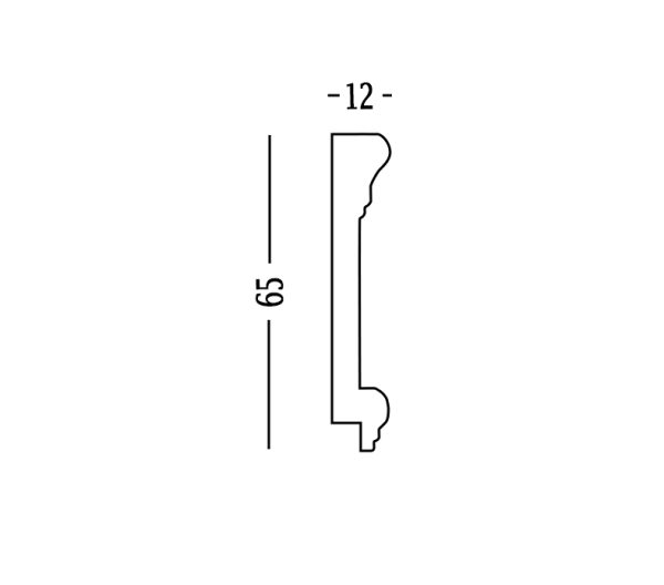 Phào Chỉ Chân Tường Trắng Trơn M022-W - Ảnh 3