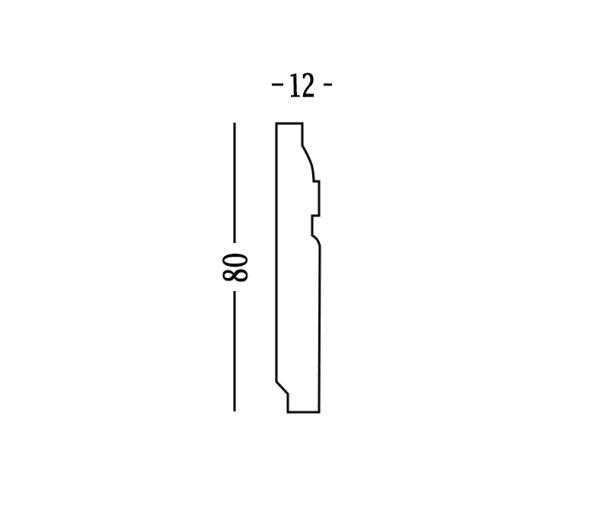 Phào Chỉ Chân Tường Trắng Trơn M024-W - Ảnh 3