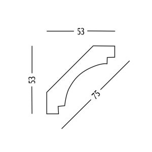 Phào Chỉ Trần Trắng Trơn M038-W