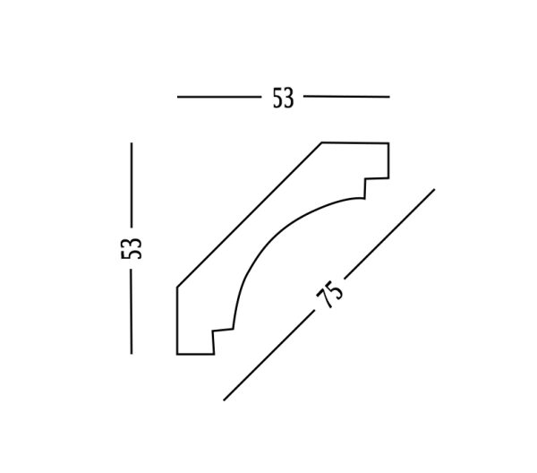 Phào Chỉ Trần Trắng Trơn M038-W - Ảnh 3