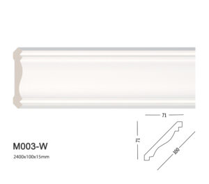 Phào chỉ trắng trơn m003-w