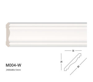 Phào chỉ trắng trơn m004-w