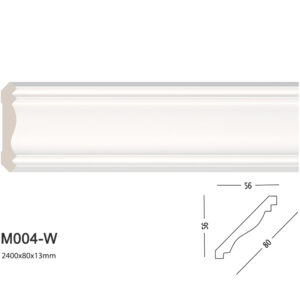 Phào chỉ trắng trơn m004-w