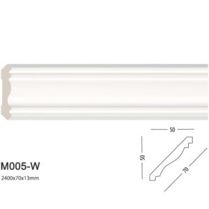 Phào chỉ trắng trơn m005-w