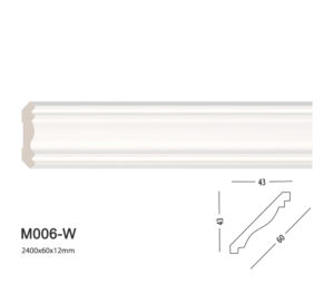 Phào chỉ trắng trơn m006-w