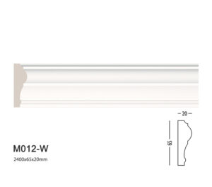 Phào chỉ trắng trơn m012-w