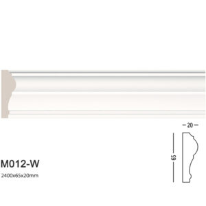 Phào chỉ trắng trơn m012-w