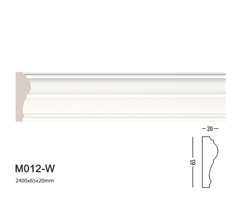 Phào chỉ trắng trơn m012-w