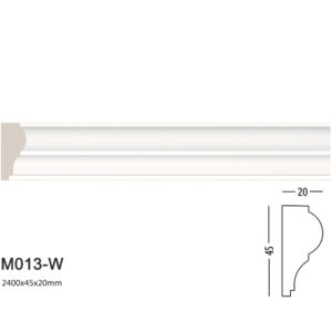 Phào chỉ trắng trơn m013-w