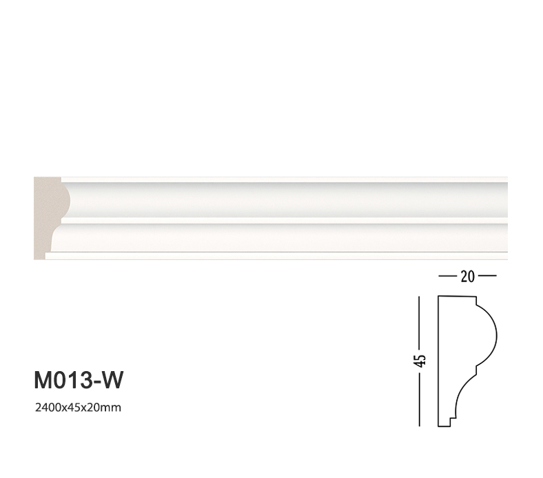 Phào chỉ trắng trơn m013-w