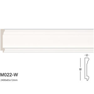 Phào chỉ trắng trơn m022-w
