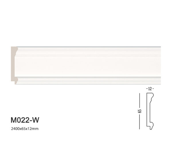Phào chỉ trắng trơn m022-w