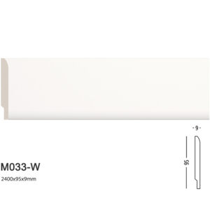 Phào chỉ trắng trơn m033-w