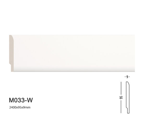 Phào chỉ trắng trơn m033-w