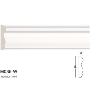 Phào chỉ trắng trơn m035-w