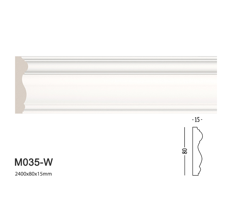 Phào chỉ trắng trơn m035-w