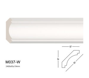 Phào chỉ trắng trơn m037-w