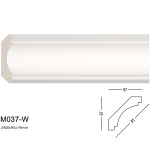 Phào chỉ trắng trơn m037-w
