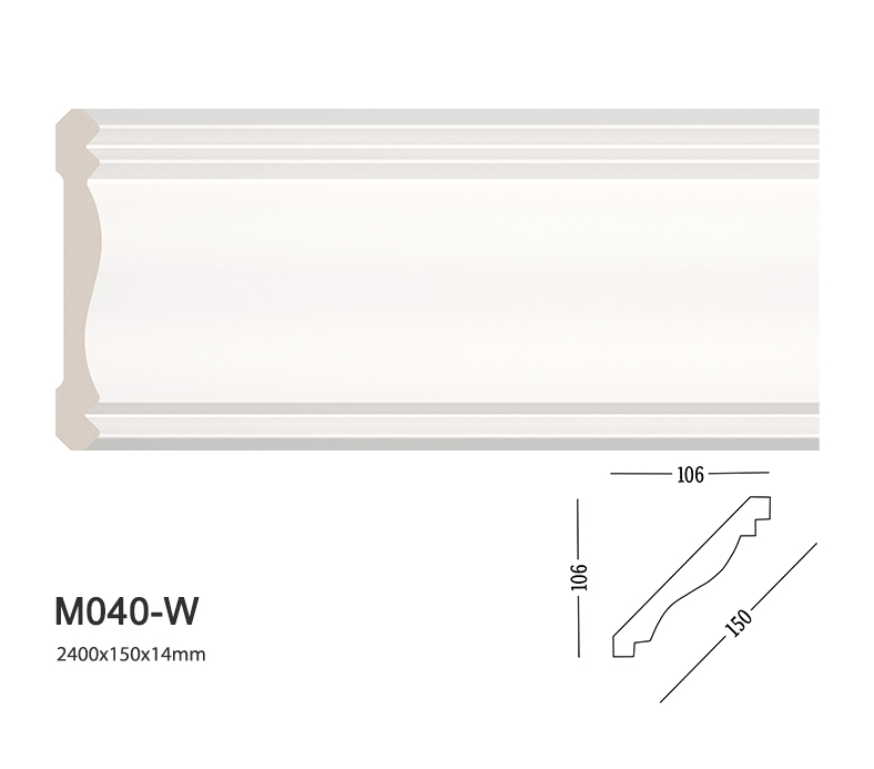 Phào chỉ trắng trơn m040-w