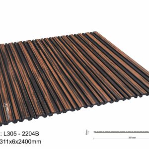 Tấm Ốp Lam Sóng Giả Gỗ L305-2204B