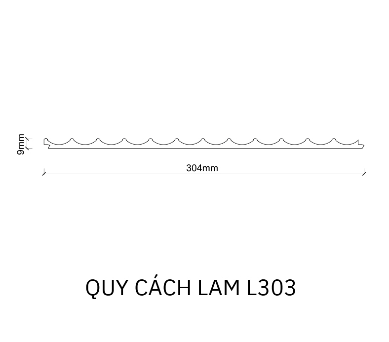 Quy cách lam sóng L303
