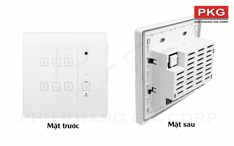 Các mặt của công tắc thông minh 6 nút