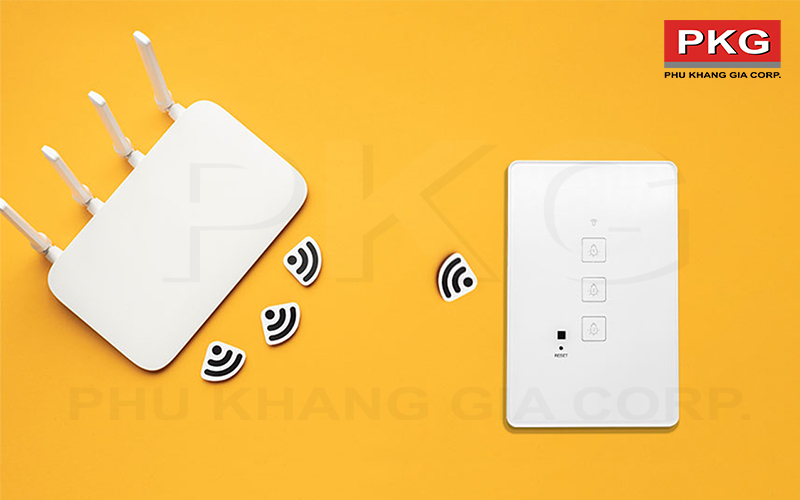 Công tắc thông minh 3 nút kết nối với điện thoại qua wifi