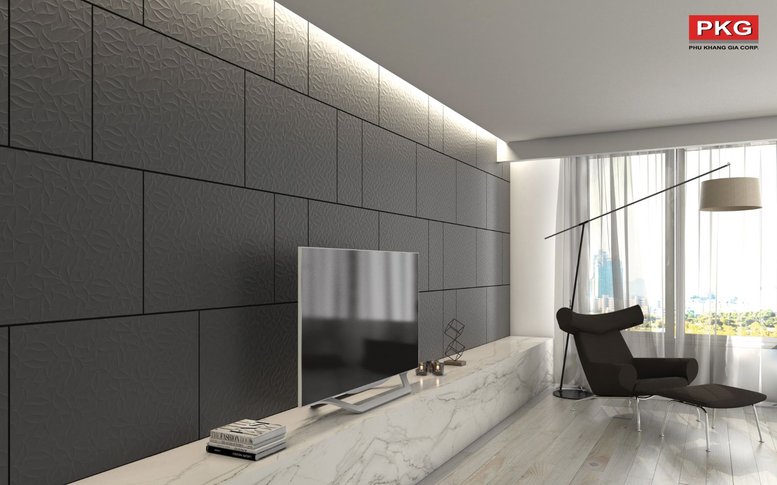 Hướng dẫn thi công tấm ốp tường giả gạch