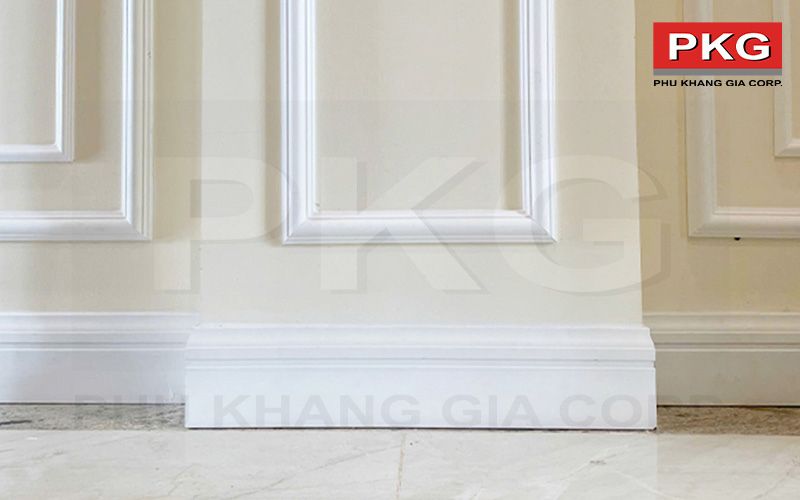 Phào chỉ chân tường, len chân tường PKG mẫu 2