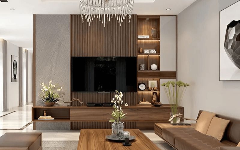 20 Mẫu ốp lam sóng phòng khách cao cấp hiện đại nhất 2025