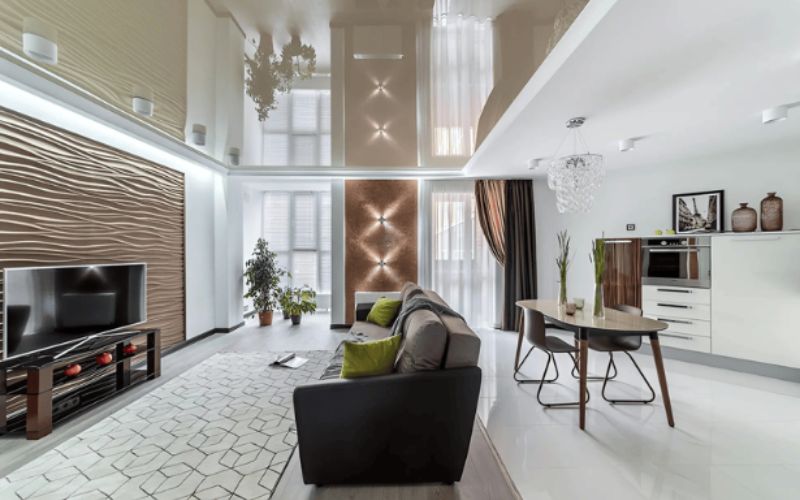 Trần nhựa giật cấp tại Phú Khang Gia 