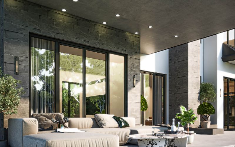 Phong cách thiết kế trần nhựa phòng khách 