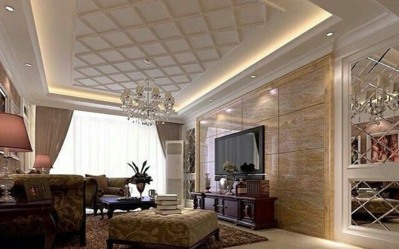 Lựa chọn mẫu trần nhựa phòng khách phù hợp 