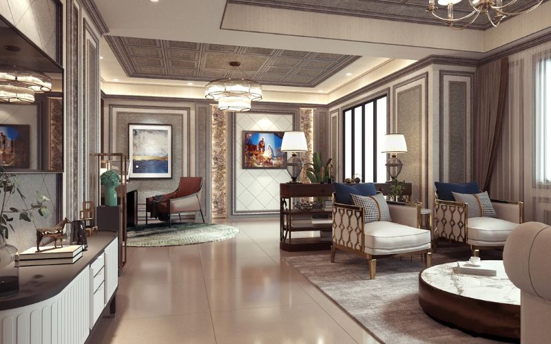 Mẫu trần nhựa phòng khách 