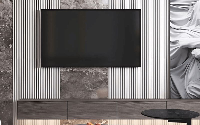 50 Mẫu Vách Tivi lam sóng nhựa PS sang trọng, đẳng cấp