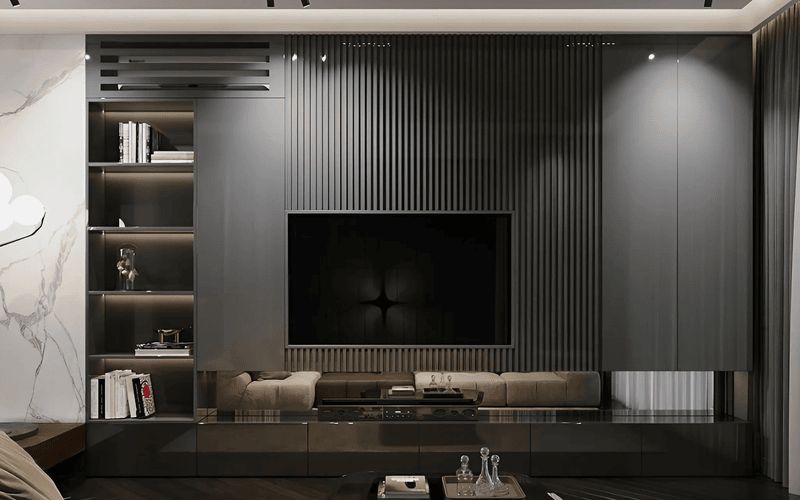 50 Mẫu Vách Tivi lam sóng nhựa PS sang trọng, đẳng cấp