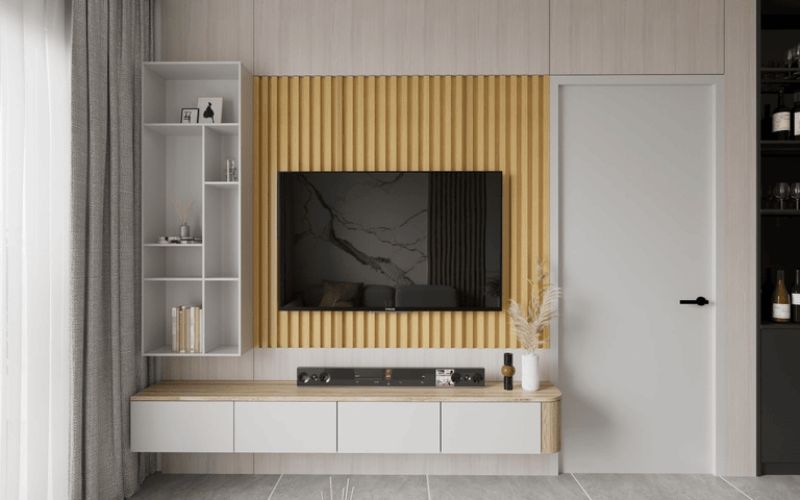 50 Mẫu Vách Tivi lam sóng nhựa PS sang trọng, đẳng cấp