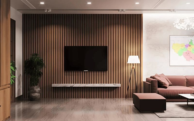 50 Mẫu Vách Tivi lam sóng nhựa PS sang trọng, đẳng cấp
