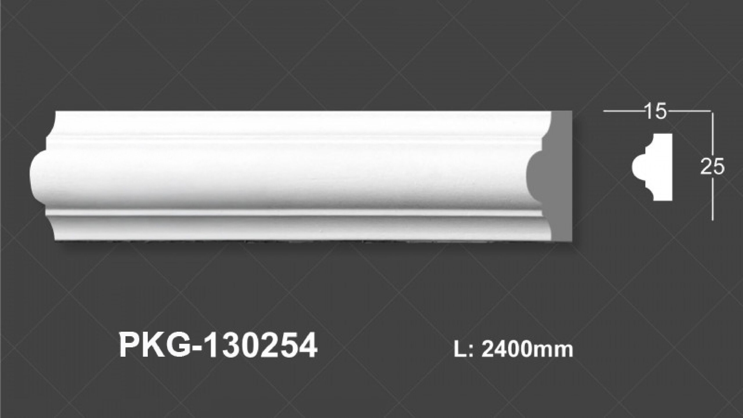 Phào Nẹp Tường PU 130254