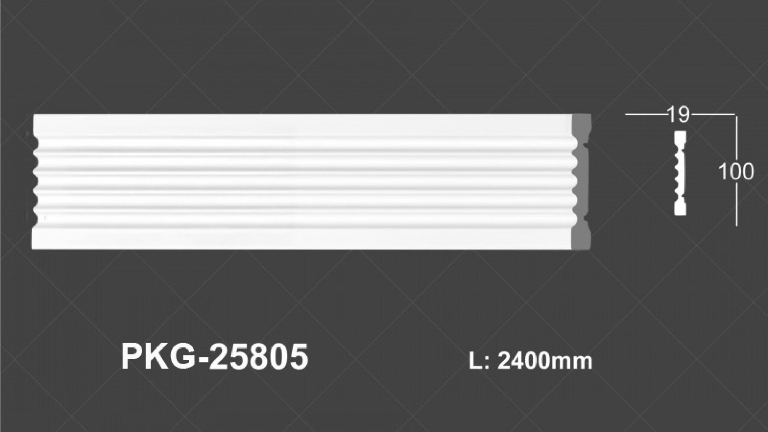Phào Nẹp Tường PU 25805