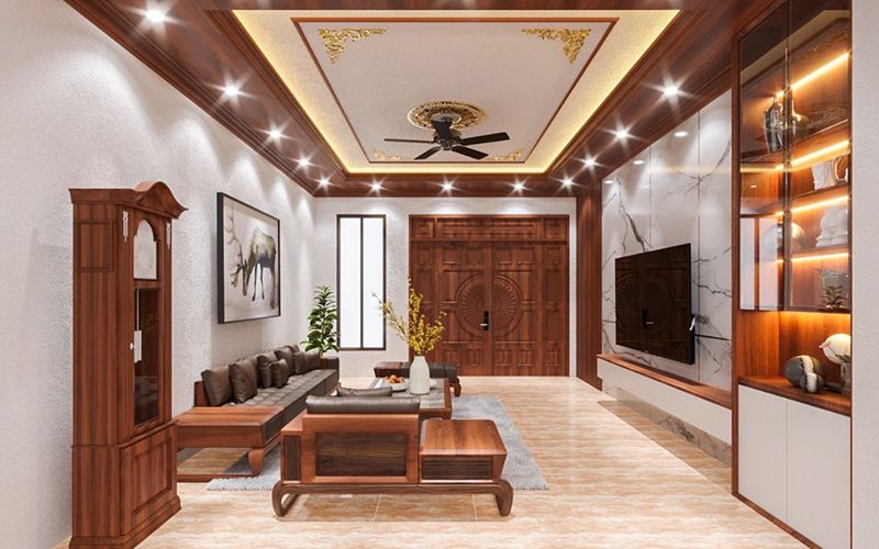 Trần nhựa giả gỗ bao nhiêu 1m2? 40 mẫu thi công đẹp mắt