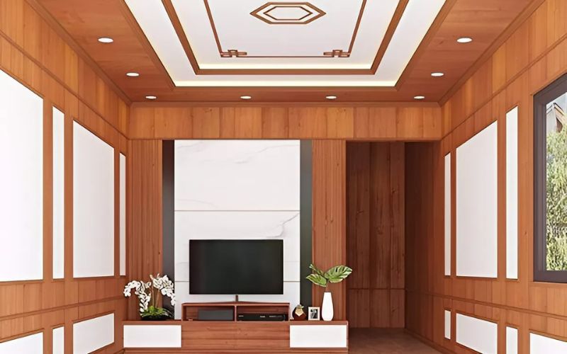 Trần nhựa giả gỗ bao nhiêu 1m2? 40 mẫu thi công đẹp mắt