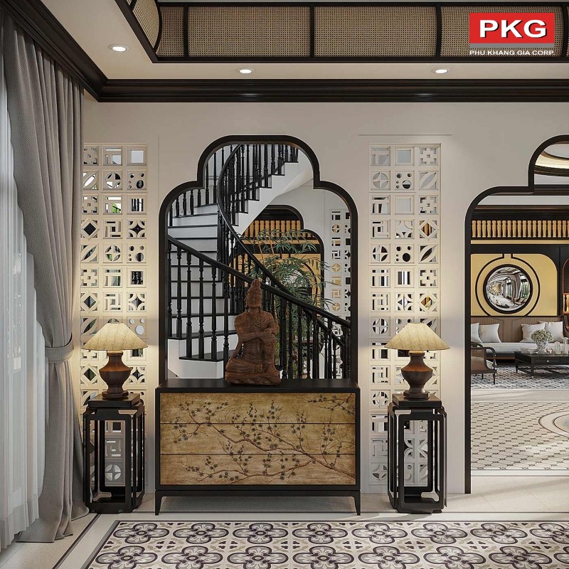 Phào chỉ khung cửa phong cách Indochine
