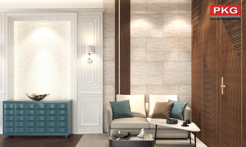 Phào chỉ phòng khách đơn giản